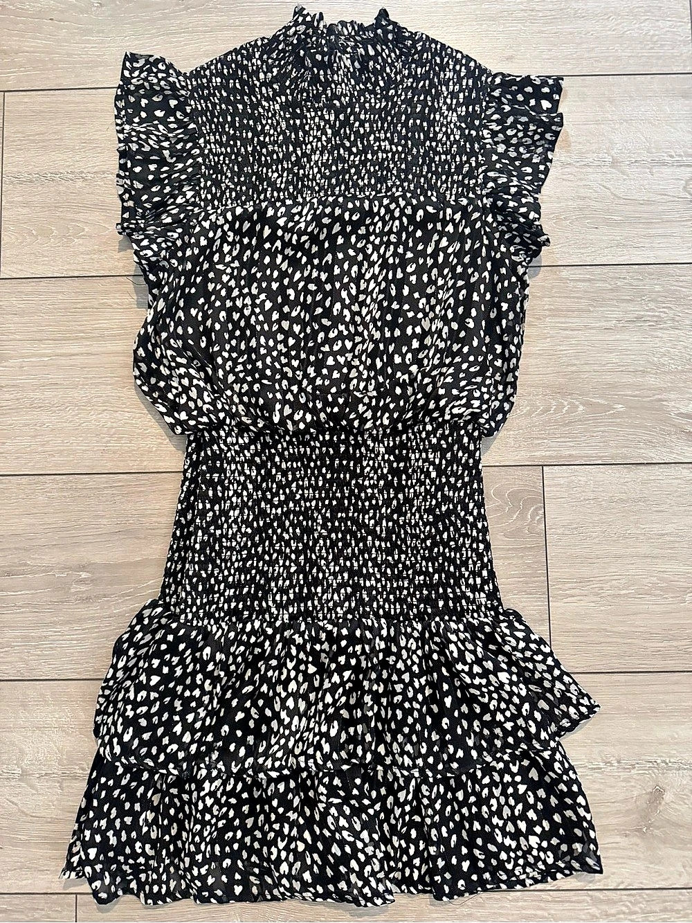 Aqua Animal Print Mini Dress Black & White Size XS Like New